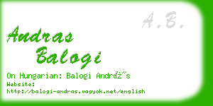 andras balogi business card